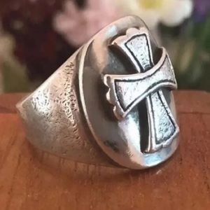 Rare Silpada Artisan Sterling Silver Affirmation Cross Ring R2938 Size 9